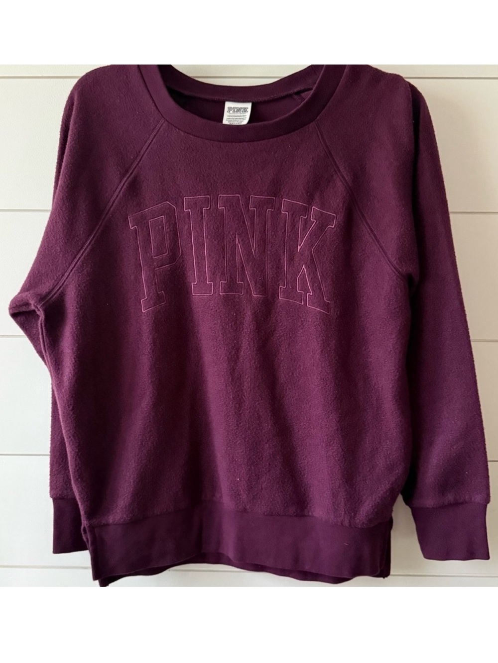 PINK Victoria’s Secret Oversized Crewneck Sweatshirt Cozy Lounge Pullover OS - Picture 2 of 6